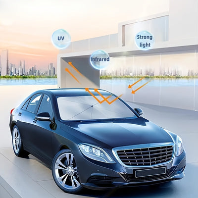 Car Sunshade Front Windshield Sunscreen Heat Insulation Sunshade Blocking Plate Blackout Curtain Gear Car Interior Windshield Small Car Cover Umbrella - Maximus Echo