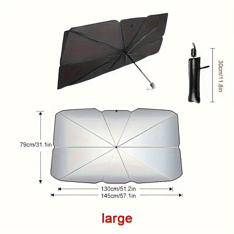 Car Sunshade Front Windshield Sunscreen Heat Insulation Sunshade Blocking Plate Blackout Curtain Gear Car Interior Windshield Small Car Cover Umbrella - Maximus Echo