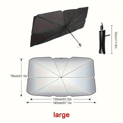 Car Sunshade Front Windshield Sunscreen Heat Insulation Sunshade Blocking Plate Blackout Curtain Gear Car Interior Windshield Small Car Cover Umbrella - Maximus Echo