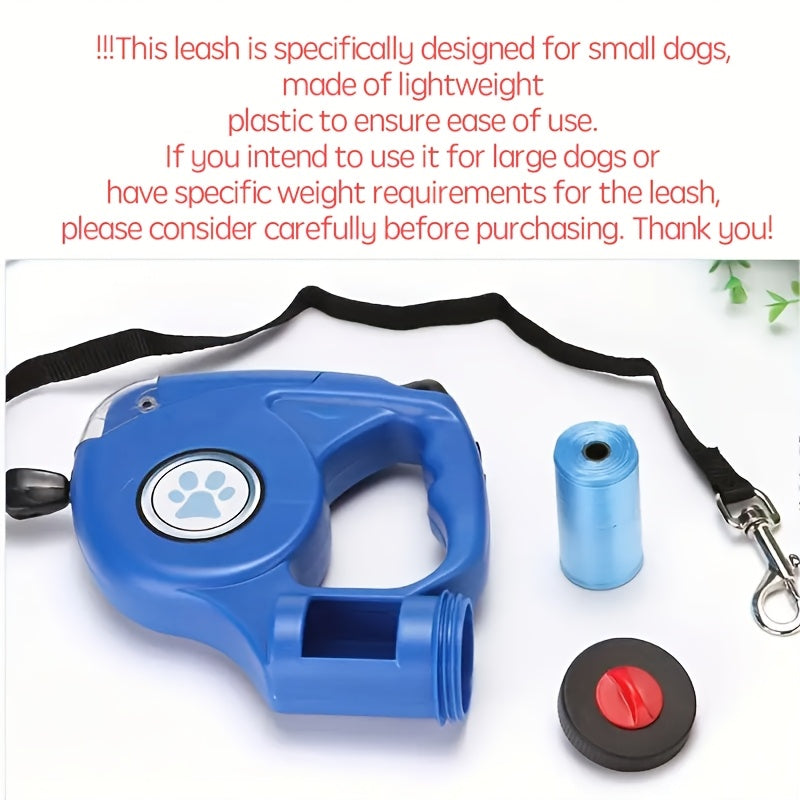 Pet Retractable Leash with a Trash Bin, Dog Leash, Pet Leash, Includes Free Trash Bags. - Maximus Echo