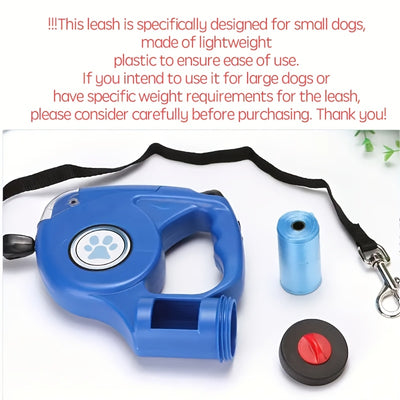Pet Retractable Leash with a Trash Bin, Dog Leash, Pet Leash, Includes Free Trash Bags. - Maximus Echo
