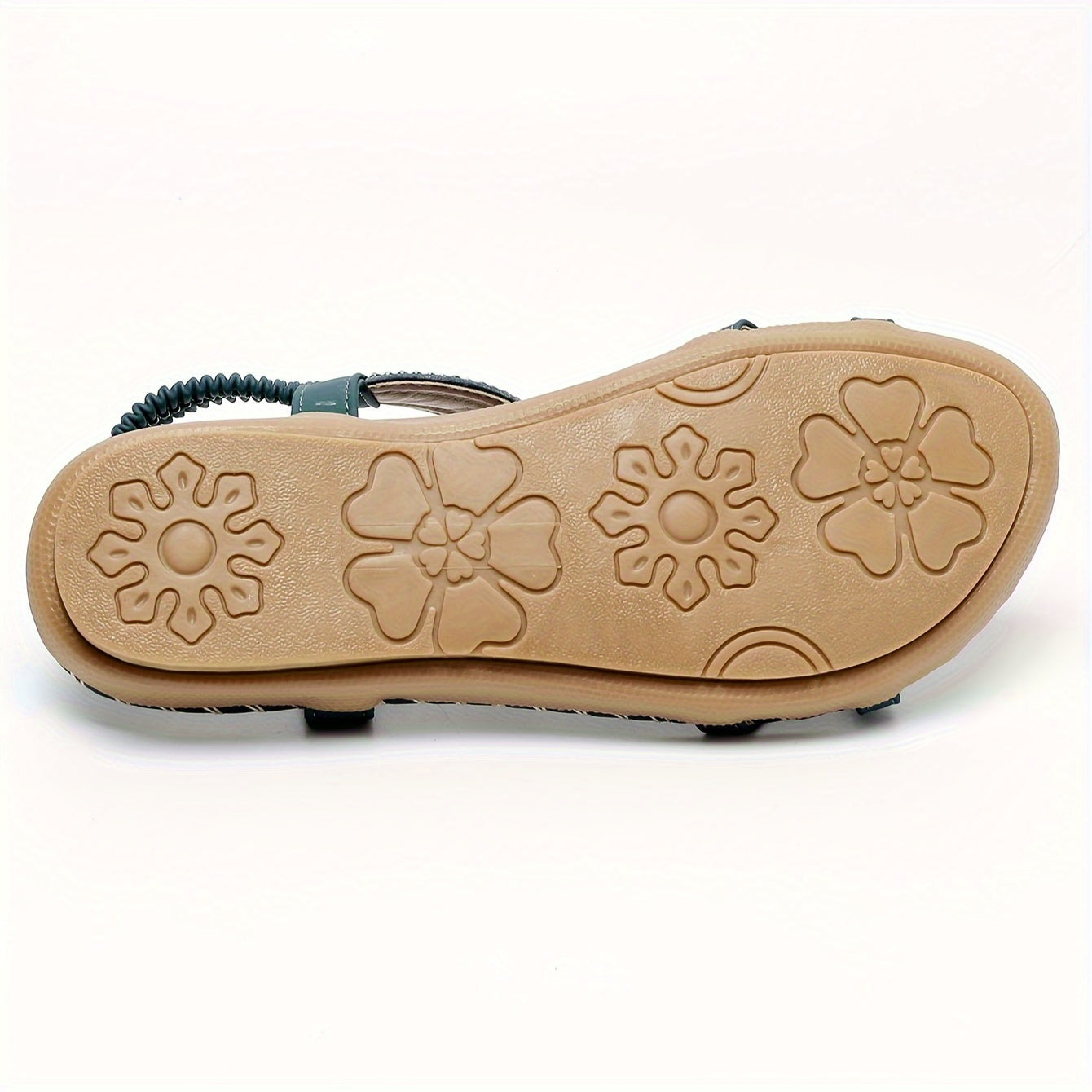 Summer Beach Sandals, Tribal Style Striped Flats for Women with Rhinestone Accents Maximus Echo