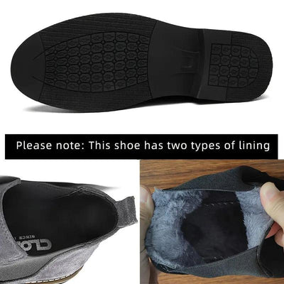 Men's Boots - Upper, Rubber Sole, Slip-On Ankle Boots in Black, Blue, or Gray