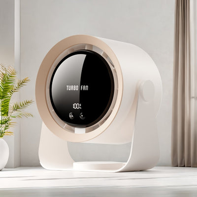 USB Charging Fan with Digital Display, 100-Speed Turbo Powerful Fan, Strong Wind Cooling for Summer Maximus Echo