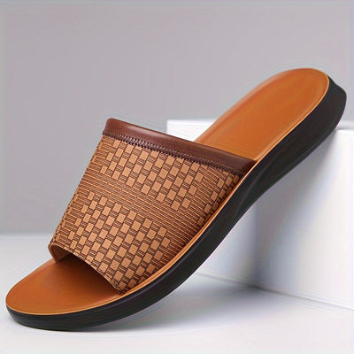 Men's Sleek Thin Design Slippers, Non-slip Comfortable Sandals for Indoor and Outdoor Use - Maximus Echo
