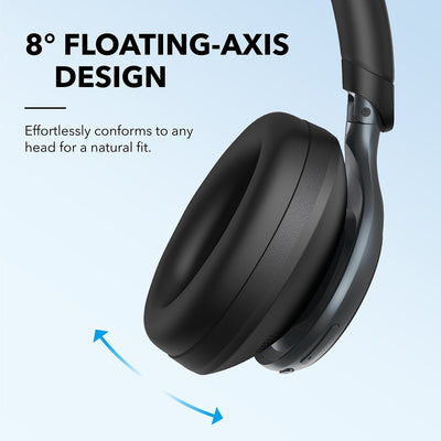 Soundcore by Anker, Active Noise Cancelling Headphones, Wireless Over Ear Headphones, 2X Stronger Voice Reduction, 40H ANC Playtime, Hi-Res Wireless Audio - Maximus Echo