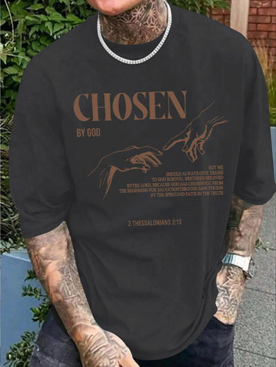 Men'S "Chosen by God" Graphic T-Shirt - Casual Summer Short Sleeve - Maximus Echo