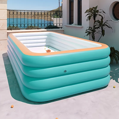 Extra-Large 3-Ring &4-Ring Inflatable Swimming Pool for Family Fun - Durable PVC, No Power Needed, Perfect for Outdoor Summer Parties & Water Play - Maximus Echo