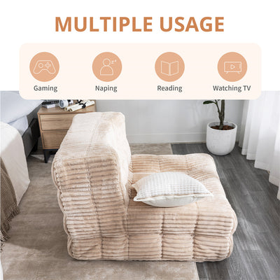 Bean Bag Beanbag Chair for Adults Fireside Floor Togo Sofa with High Density Comfortable Memory Foam for Living Room, Bedroom - Maximus Echo