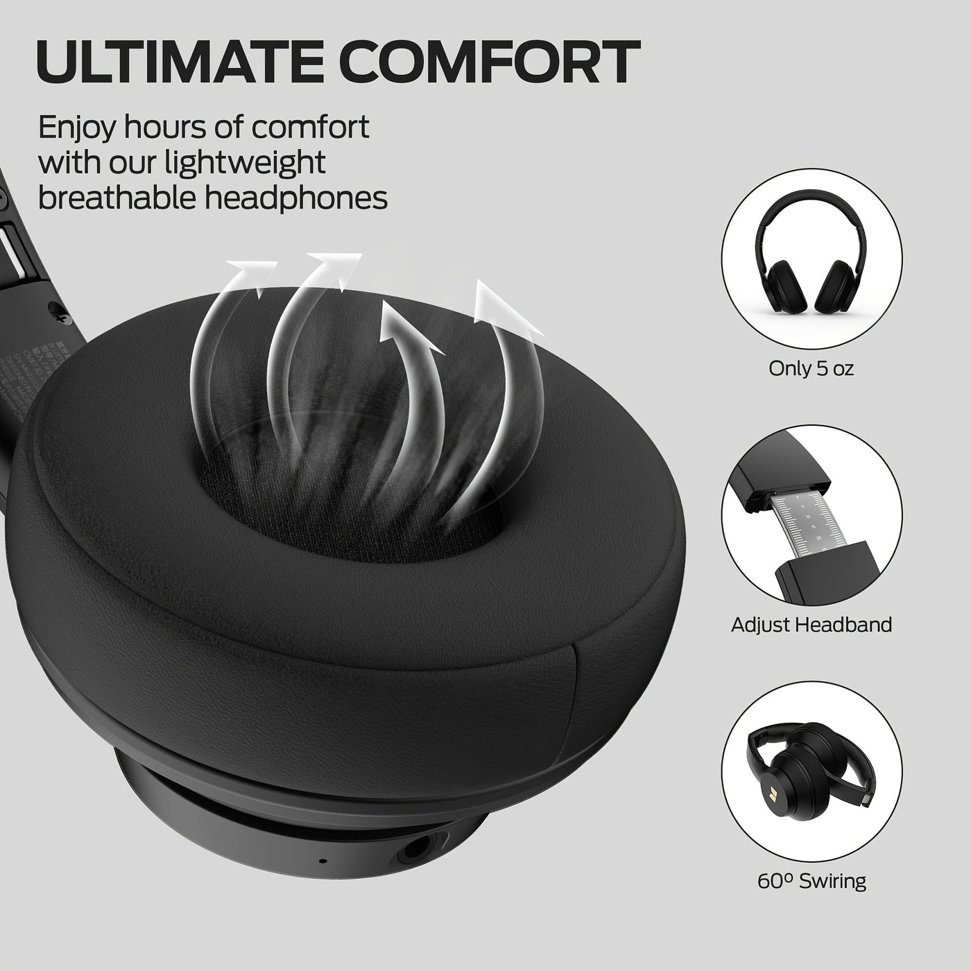 Monster Wireless Headphones, With immense Bass, 40H Playtime, Comfortable Fit Wireless Headset For Travel Work - Maximus Echo