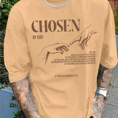 Men'S "Chosen by God" Graphic T-Shirt - Casual Summer Short Sleeve - Maximus Echo
