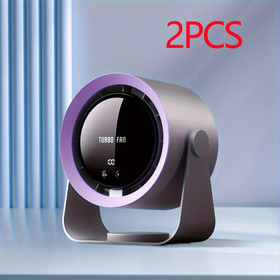 USB Charging Fan with Digital Display, 100-Speed Turbo Powerful Fan, Strong Wind Cooling for Summer Maximus Echo