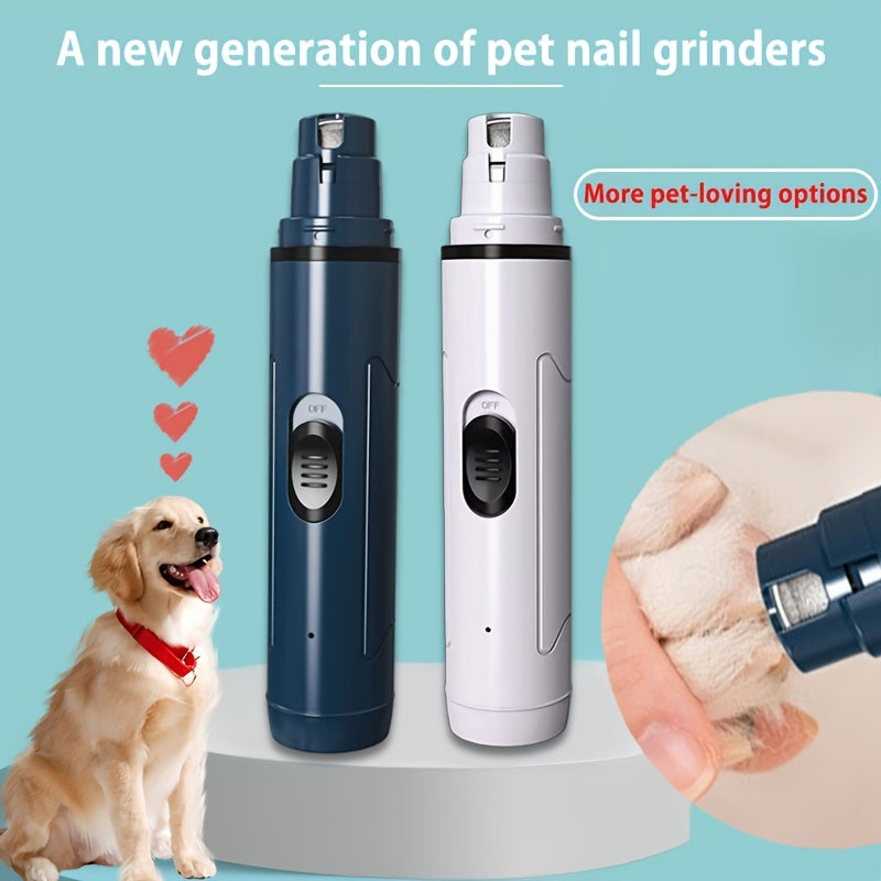 USB Rechargeable Pet Nail Grinder for Dogs & Cats - Gentle Paw Trimming Tool, Safe Electric Claw Grooming Kit, Ideal for Beginners - Maximus Echo