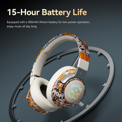 Wireless Gaming Headphones with Wireless 5. 3, 360° Stereo Sound, Lightweight Foldable Design, Noise Cancelling Mic, Type-C Charging & USB-C Cable, Call & Music Clear Voice - Maximus Echo