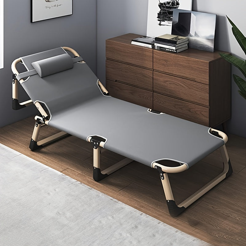 Gray Fabric Upholstery, Headrest and Armrests | Multi-Level Adjustment for Office Naps, Bedroom - Maximus Echo
