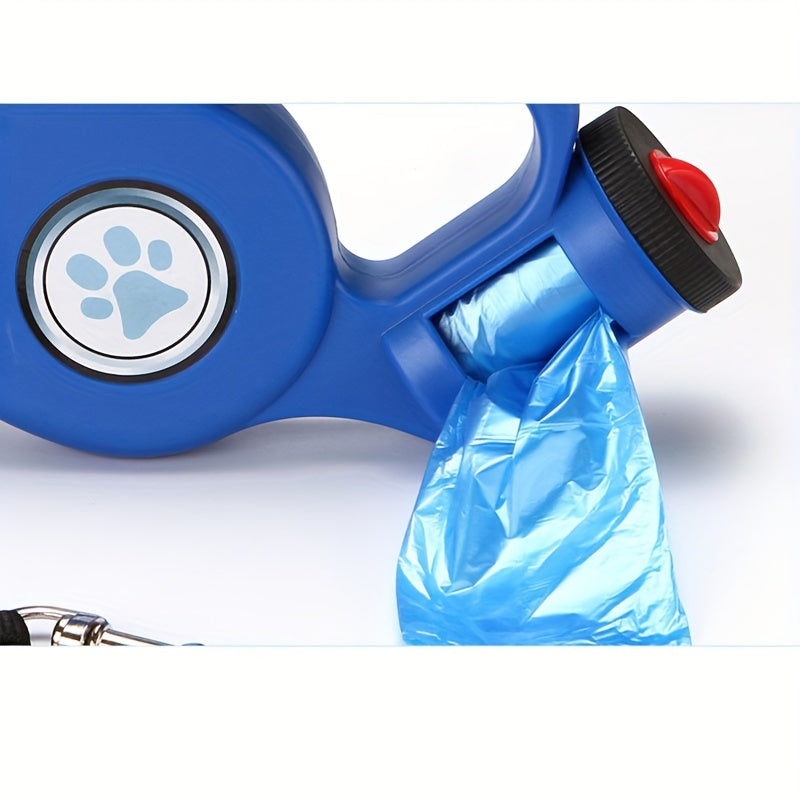 Pet Retractable Leash with a Trash Bin, Dog Leash, Pet Leash, Includes Free Trash Bags. - Maximus Echo