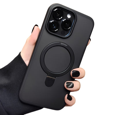 For iPhone 11/12/13/14/15/16 Pro Max Plus, Luxury Magnetic Holder Armor Shockproof Wireless Charging Phone Case - Maximus Echo
