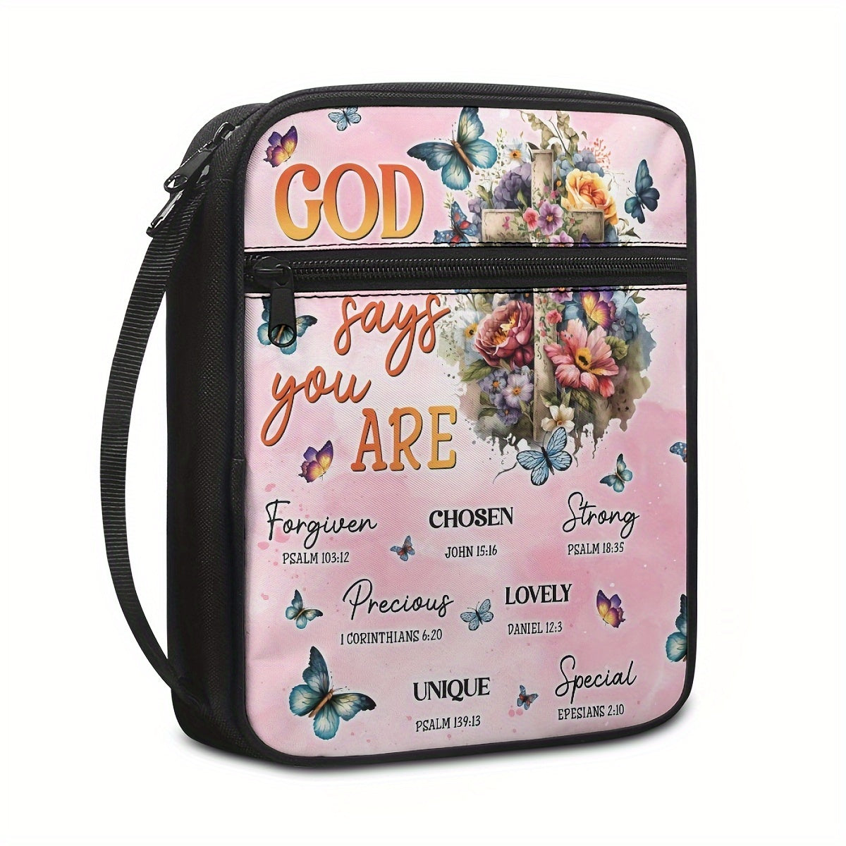 Man of God Bible Cover | Durable Leather Book Sleeve, Gift for Women, Spiritual Design Maximus Echo