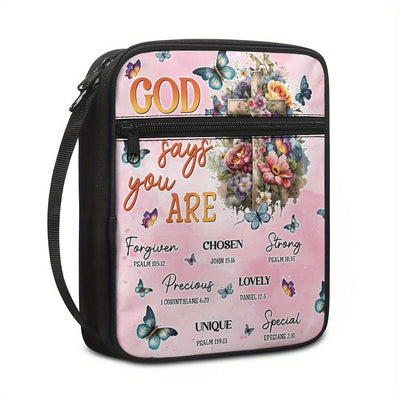 Man of God Bible Cover | Durable Leather Book Sleeve, Gift for Women, Spiritual Design Maximus Echo
