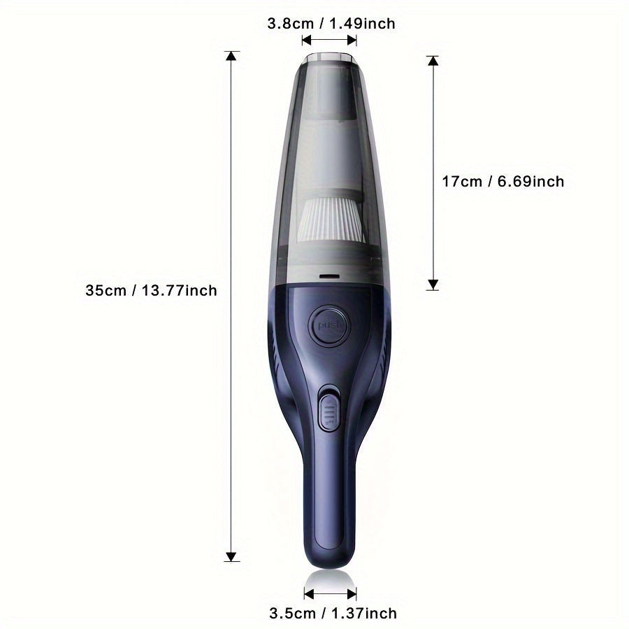 Car Vacuum Cleaner 5000pa Strong Suction, Powerful Handheld Wireless, USB Charging Long Working, Car Accessories For Men Women, Suitable For Cars, Homes, Offices, Pet Hair Cleaning - Maximus Echo