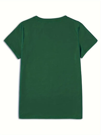 Women'S Casual T-Shirt - "It'S Never Lucky to Be God" Graphic, Comfortable Round Neck - Maximus Echo