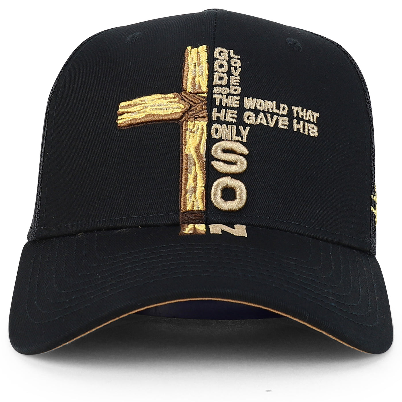 Jesus Saves Embroidered Curved Bill Trucker Cap - Maximus Echo
