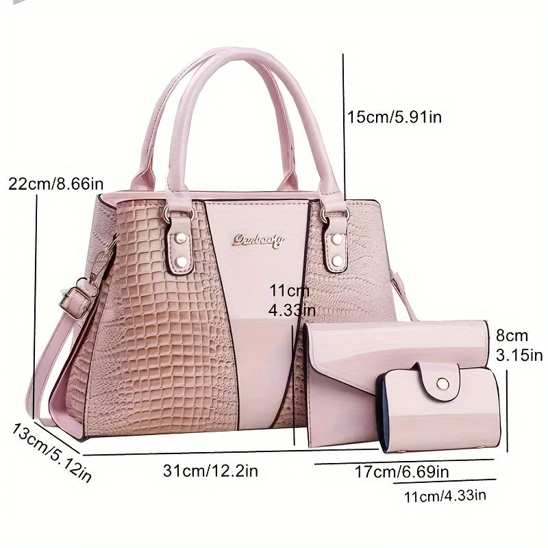 25-Year New Colorful Stone Pattern Random Design European Style Women's Handbag Set of Three - Maximus Echo