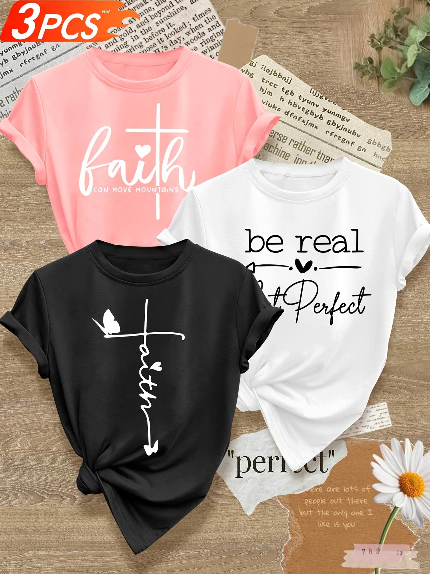 Love Heart English Letter Line Mixed Combination Retro Style Women'S Summer Multi-Color Optional S-XXL - Maximus Echo