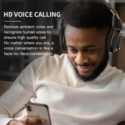 Wireless 5.0 Shock Bass Over-Ear Headphones with Mic | Foldable Soft Padded Design, FM Radio, 3.5mm AUX Cable, SD Card Support for Travel - Maximus Echo