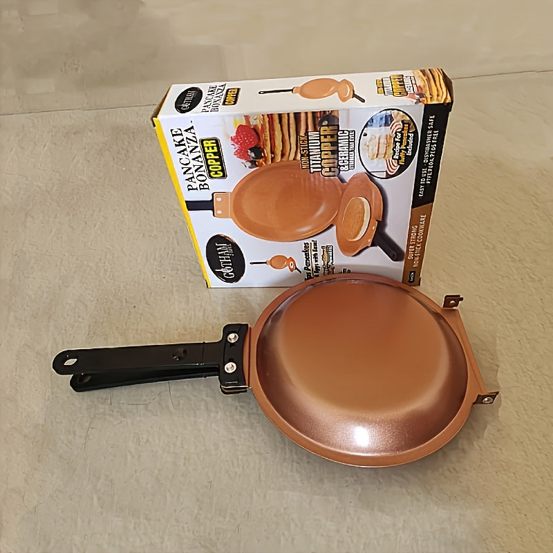 [Non-Stick Pancake Pan] Faridabio Double-Sided Pancake Pan | Non-Stick Copper, Easy to Flip, Durable & Dishwasher Safe, Ideal for Daily Cooking, Perfect Gift for Food Enthusiasts, Omelette Maker, Modern Kitchenware, Nonstick Maximus Echo