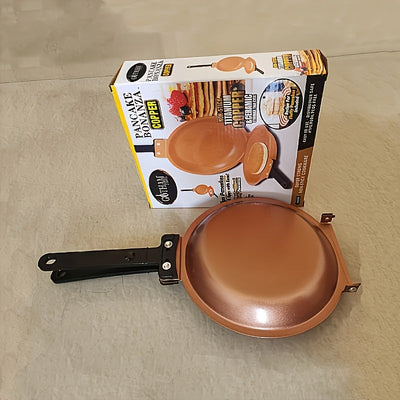 [Non-Stick Pancake Pan] Faridabio Double-Sided Pancake Pan | Non-Stick Copper, Easy to Flip, Durable & Dishwasher Safe, Ideal for Daily Cooking, Perfect Gift for Food Enthusiasts, Omelette Maker, Modern Kitchenware, Nonstick Maximus Echo