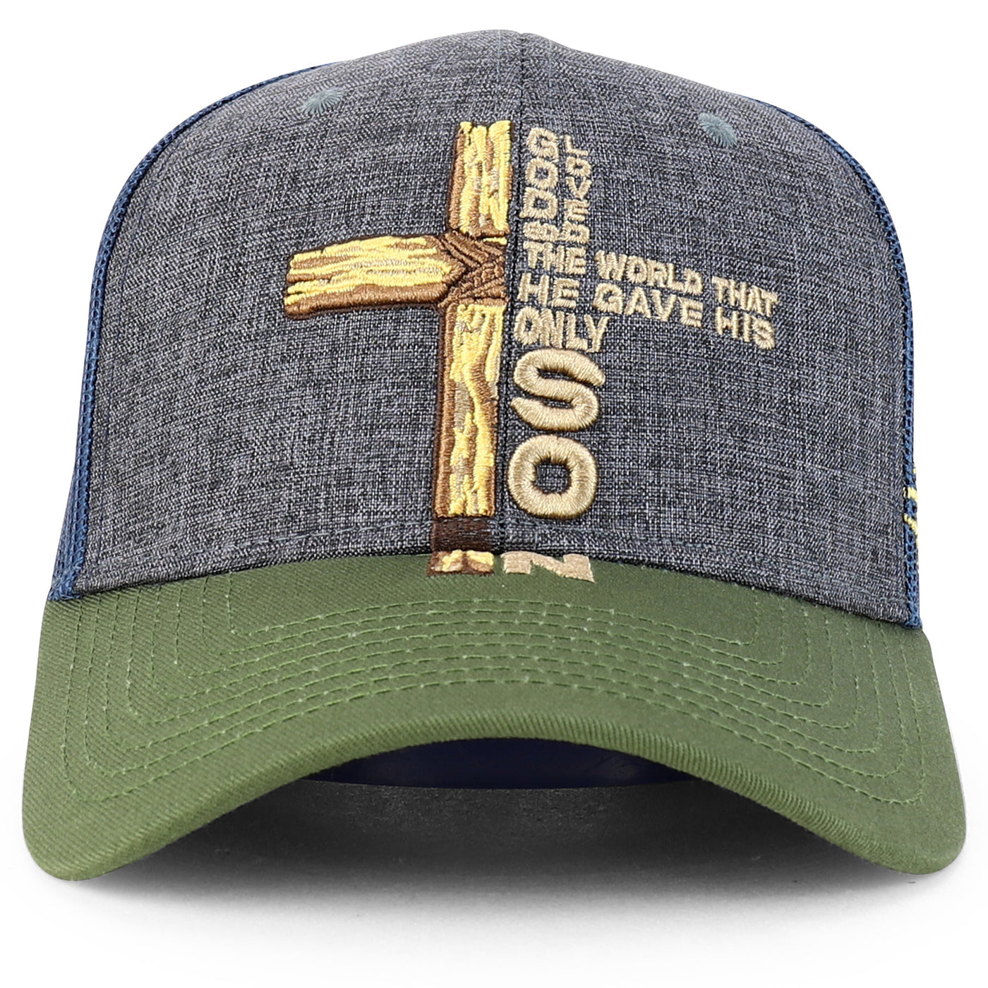 Jesus Saves Embroidered Curved Bill Trucker Cap - Maximus Echo