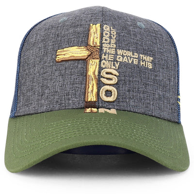 Jesus Saves Embroidered Curved Bill Trucker Cap - Maximus Echo