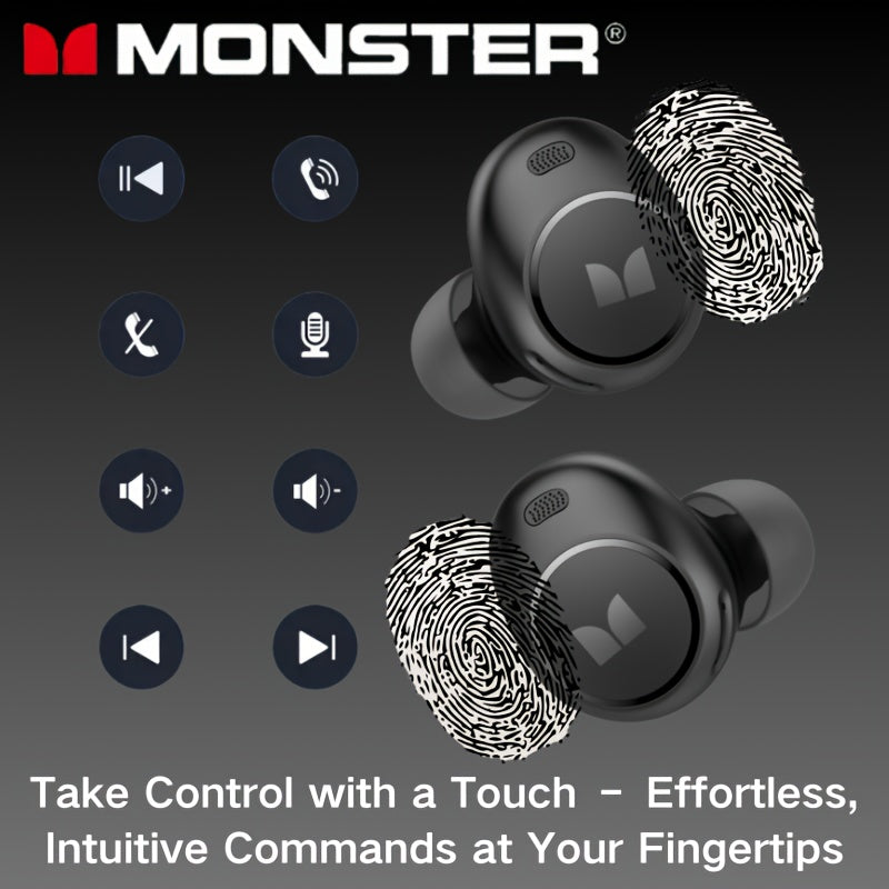 Monster Wireless Earbuds -  Secure Fit In-Ear Design, Ideal for Workouts - Maximus Echo
