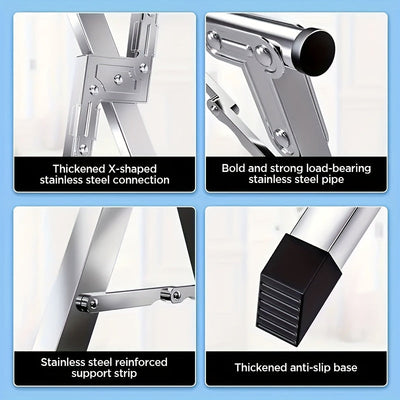 Foldable Metal Clothes Drying Rack, Adjustable Three Rod, with Space-Saving Storage Maximus Echo