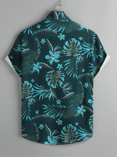Men's Casual Vacation Colorful Tropical Print Shirt Without Shorts - Maximus Echo