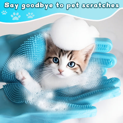 (1/2/3 Pairs)2-in-1 Pet Dog Bath Gloves, Pet Brush SiliconeBath Massage Brush, Dog RubbingBathsupplies - Maximus Echo