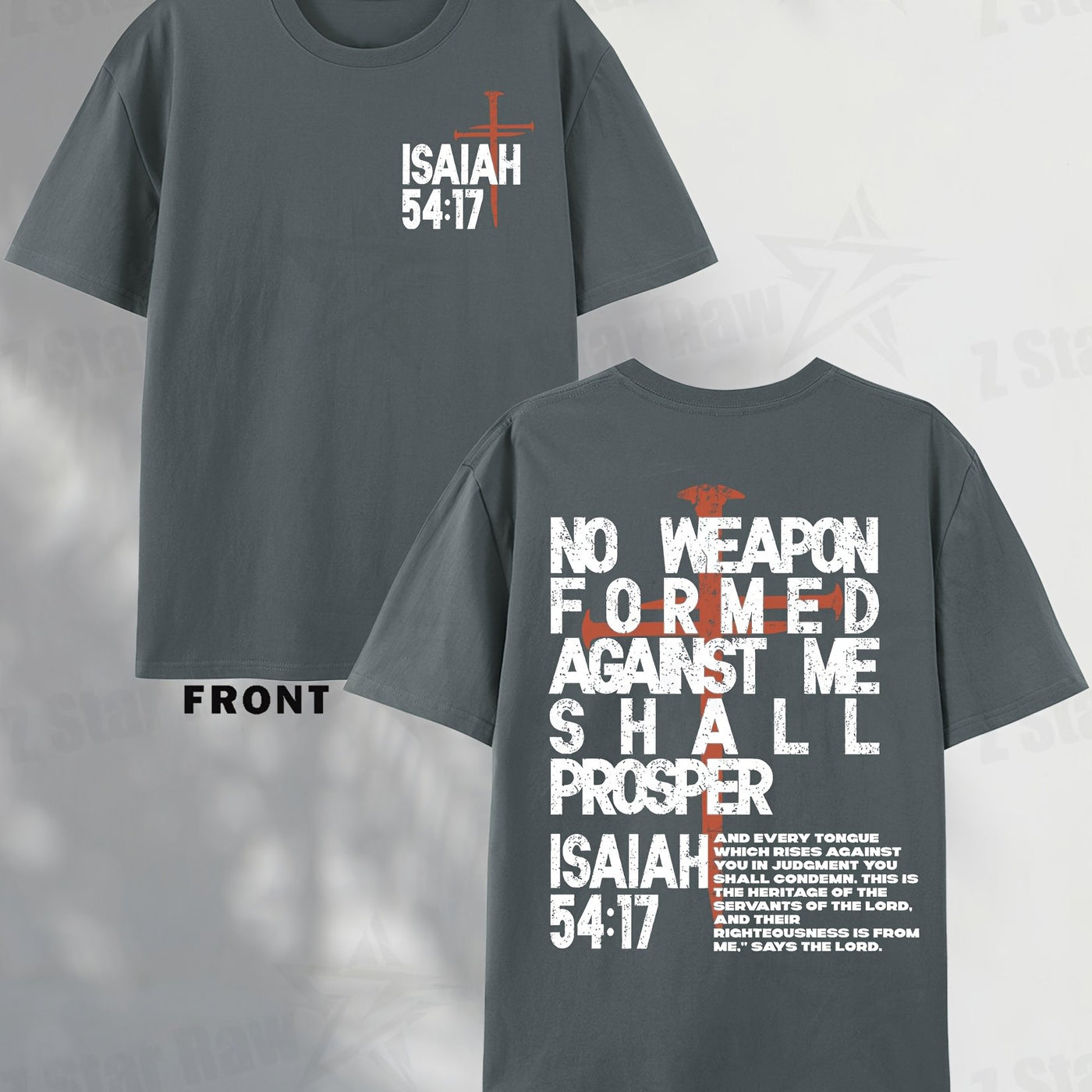 Isaiah 54:17, No Weapon Will Be Beneficial To Me. Faith, Men'S Cotton T-shirt, Unisex - Maximus Echo