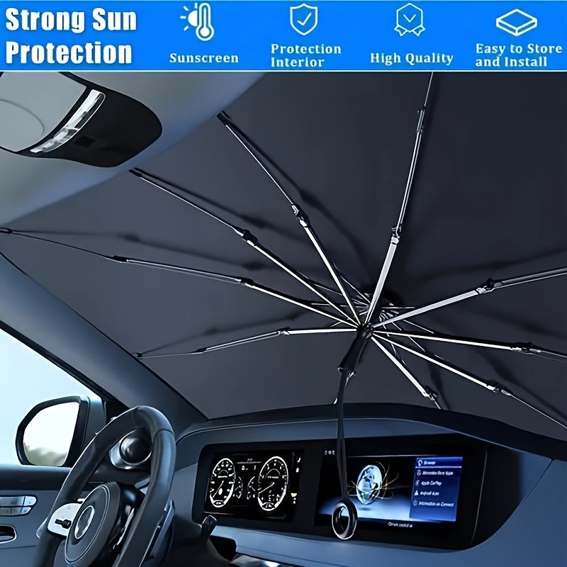 Car Sunshade Front Windshield Sunscreen Heat Insulation Sunshade Blocking Plate Blackout Curtain Gear Car Interior Windshield Small Car Cover Umbrella - Maximus Echo