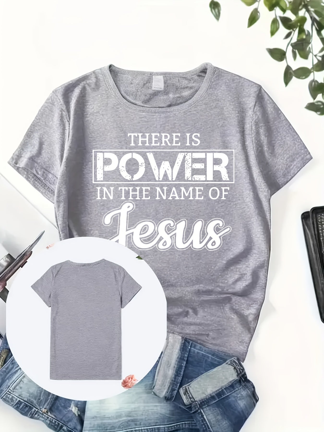 Women'S Inspirational Jesus Quote T-Shirt 0-8XL - Casual Round Neck, Short Sleeve - Maximus Echo