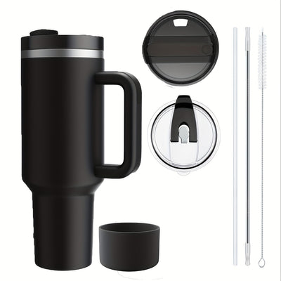 40oz Stainless Steel Tumbler with Handle - Double Vacuum Insulated Travel Mug - Maximus Echo