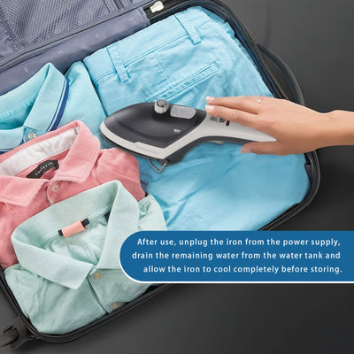 2-in-1 Handheld Garment Steamer , Fast Heat-Up, Detachable Water Tank, Travel-Size Fabric for Home & Travel - 800W, 110V, US Plug - Maximus Echo