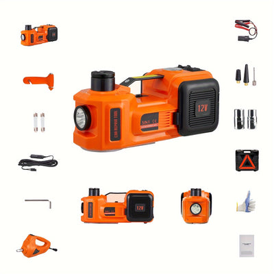 Happy buy Electric Car Jack | 5 Ton/11023 LBS | Hydraulic Jack Lift with Electric Impact Wrench, Built-in Inflatable Pump, And LED Light | for SUV MPV Sedan Truck | Garage Repair - Maximus Echo