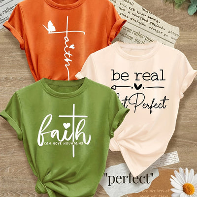 Love Heart English Letter Line Mixed Combination Retro Style Women'S Summer Multi-Color Optional S-XXL - Maximus Echo