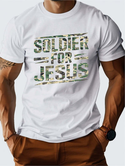Soldier for Jesus Men's Cotton T-Shirt - Comfortable, All-Season Casual Wear, Military T Shirts - Maximus Echo