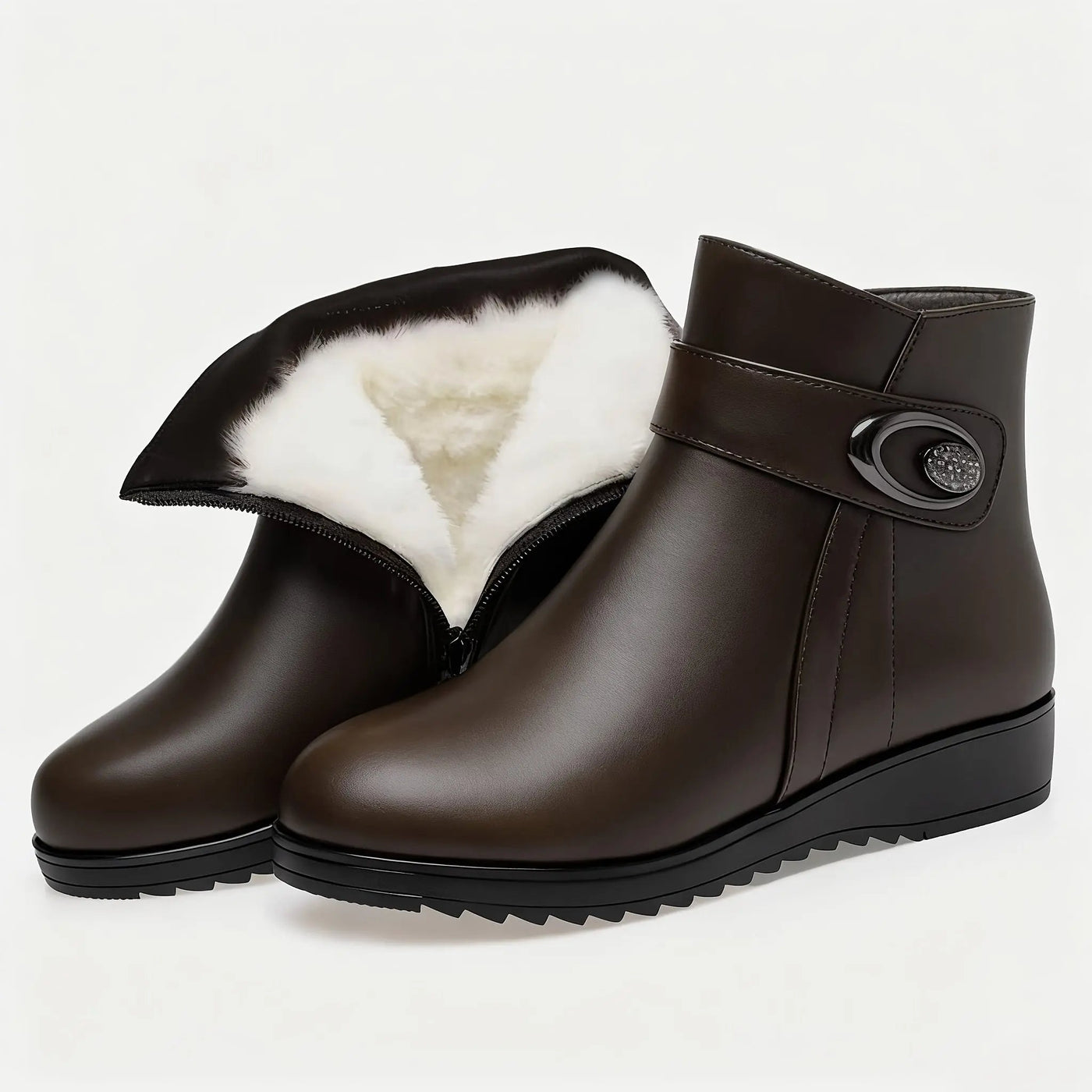 2025 Autumn Winter Women'S Chunky Platform Ankle Boots