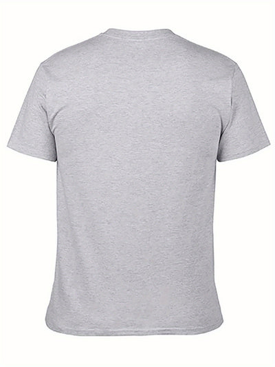 2025 Men's Casual Cotton T-Shirt with Yeshua Hamashiah Graphic Print -  Short Sleeve Round Neck, Fit for All-Season Comfort, Machine Washable - Maximus Echo