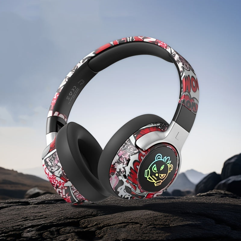 Wireless Gaming Headphones with Wireless 5. 3, 360° Stereo Sound, Lightweight Foldable Design, Noise Cancelling Mic, Type-C Charging & USB-C Cable, Call & Music Clear Voice - Maximus Echo