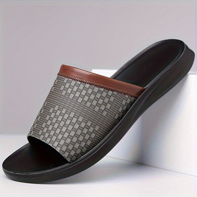 Men's Sleek Thin Design Slippers, Non-slip Comfortable Sandals for Indoor and Outdoor Use - Maximus Echo
