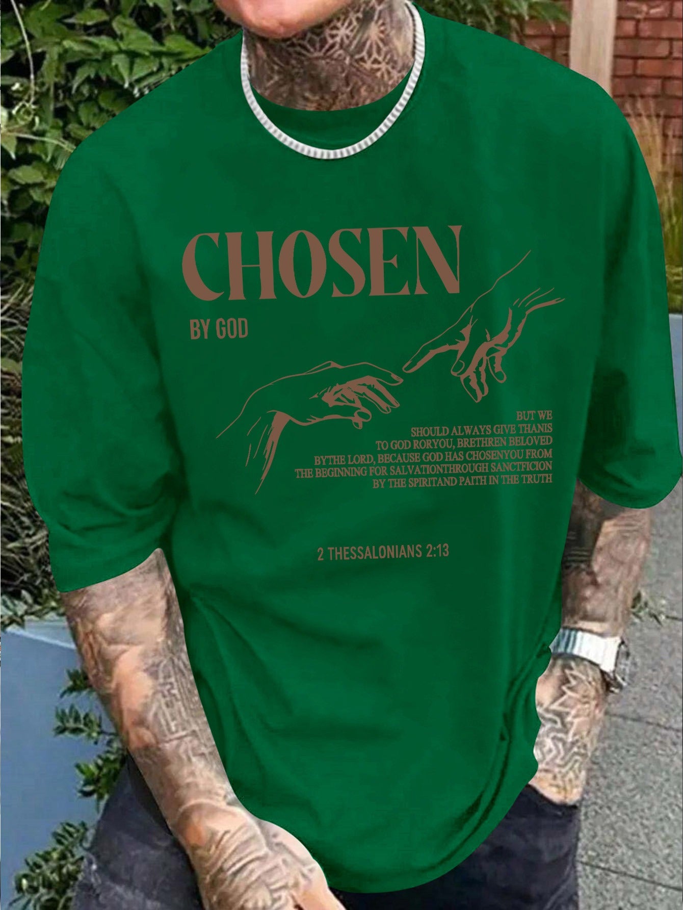 Men'S "Chosen by God" Graphic T-Shirt - Casual Summer Short Sleeve - Maximus Echo